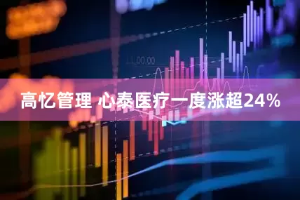 高忆管理 心泰医疗一度涨超24%